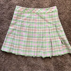 Aritzia Sunday Best Plaid Skirt Pastel Pleated Mini Academia Preppy Schoolgirl